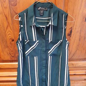 Streetwear Society sleeveless striped tunic top